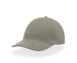 Casquette en coton brossé à 6 panneaux avec fermeture à boucle couleur gris clair