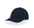 Casquette en coton brossé à 6 panneaux avec fermeture à boucle couleur bleu marine