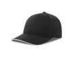Casquette en coton recyclé et bio avec visière avec détails couleur blanc/noir