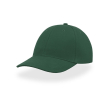 Casquette en coton brossé à 6 panneaux avec fermeture à boucle couleur vert