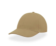 Casquette en coton brossé à 6 panneaux avec fermeture à boucle couleur kaki