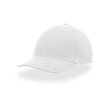 Casquette en coton brossé à 6 panneaux avec fermeture à boucle couleur blanc