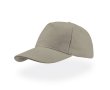 Casquette en sergé de coton brossé avec fermeture arrière à boucle couleur gris clair