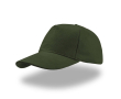 Casquette en sergé de coton brossé avec fermeture arrière à boucle couleur vert foncé