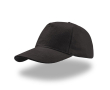 Casquette en sergé de coton brossé avec fermeture arrière à boucle couleur noir