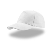 Casquette en sergé de coton brossé avec fermeture arrière à boucle couleur blanc