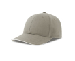 Casquette en coton recyclé et bio avec visière avec détails couleur gris foncé