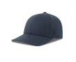 Casquette en coton recyclé et bio avec visière avec détails couleur bleu marine