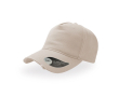 Casquette en coton effet usé à 5 panneaux avec fermeture à boucle couleur beige