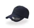 Casquette en coton effet usé à 5 panneaux avec fermeture à boucle couleur bleu marine