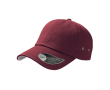 Casquette de baseball en sergé de coton avec œillets 250 g/m2 couleur bordeaux