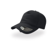 Casquette en coton effet usé à 5 panneaux avec fermeture à boucle couleur noir