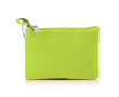 Porte-monnaie en polyester coloré avec porte-clés et fermeture éclair couleur vert clair