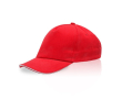 Casquette enfant en coton avec détail coloré sur la visière 255 g/m2 couleur rouge