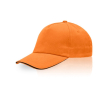 Casquette en sergé de coton avec fermeture réglable en métal 160 g/m2 couleur orange
