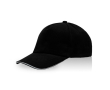 Casquette en sergé de coton avec fermeture réglable en métal 160 g/m2 couleur noir