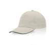 Casquette en coton peigné avec détail coloré sur la visière 255 g/m2 couleur beige