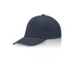 Casquette en coton peigné avec détail coloré sur la visière 255 g/m2 couleur bleu marine