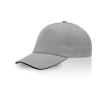 Casquette en sergé de coton avec fermeture réglable en métal 160 g/m2 couleur gris clair