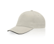 Casquette en sergé de coton avec fermeture réglable en métal 160 g/m2 couleur beige