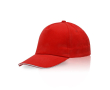 Casquette en coton peigné avec détail coloré sur la visière 255 g/m2 couleur rouge