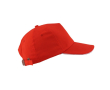 Casquette en sergé de coton avec fermeture réglable en métal 160 g/m2 couleur rouge