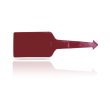 Étiquette de valise de plusieurs couleurs avec face transparente couleur bordeaux