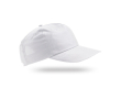 Casquette en polyester recyclé avec visière incurvée 125 g/m2 couleur blanc