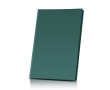 Porte-menus avec quatre pochettes intérieures transparentes couleur vert foncé
