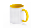 Tasse en céramique bicolore, plusieurs options, 325 ml couleur jaune