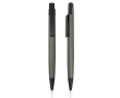 Ensemble stylo et porte-mine en aluminium avec étui, encre noire couleur gris foncé