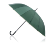 Parapluie automatique avec poignée en bois et 16 panneaux Ø120 couleur vert foncé