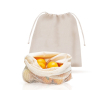 Sac en coton avec un côté en maille en forme de filet 140 g/m² couleur beige