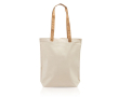 Sac en coton avec poignées en liège et rivet doré 180 g/m² couleur beige