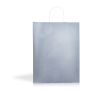 Sac écologique en papier kraft avec anses courtes 100 g/m2 couleur argenté