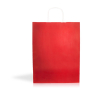 Sac écologique en papier kraft avec anses courtes 100 g/m2 couleur rouge