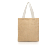 Sac de courses en jute avec poignées en coton 265 g/m² couleur beige