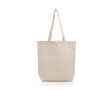 Sac pliable en coton recyclé avec poche intérieure 190 g/m² couleur beige