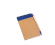 Bloc-notes en carton avec anneaux et stylo A6 pages lisses couleur bleu marine