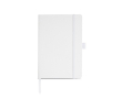 Carnet en RPET avec ruban et support pour stylo A5 pages lisses couleur blanc