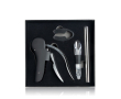 Set de vin glamour en acier inoxydable avec 3 fonctions couleur noir