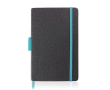 Carnet en cuir synthétique avec détails colorés A5 pages à lignes couleur bleu ciel