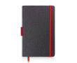 Carnet en cuir synthétique avec détails colorés A5 pages à lignes couleur rouge