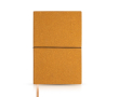 Carnet en cuir recyclé avec élastique A5 feuilles à pointillés couleur marron clair