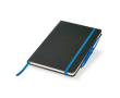 Carnet avec couverture en carton et ruban coloré A5 feuilles lisses couleur bleu roi