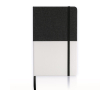Carnet cuir synthétique bicolore avec marque-page A5 feuilles lisses couleur noir