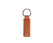 Porte-clés en cuir synthétique premium coloré avec anneau en métal couleur marron clair