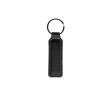 Porte-clés en cuir synthétique premium coloré avec anneau en métal couleur noir