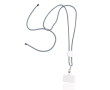 Cordon en RPET pour téléphone portable avec pièce réglable couleur gris clair