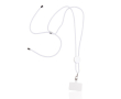 Cordon en RPET pour téléphone portable avec pièce réglable couleur blanc